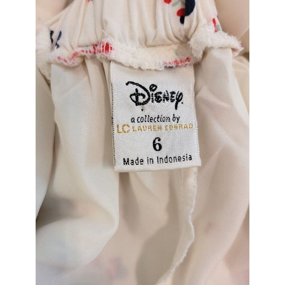 Disney Lauren Conrad Minnie Mouse White Sleeveless Dress Size 6 Fit & Flair - Picture 6 of 7